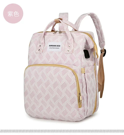 3 in 1 Diaper Bag Backpack Foldable Baby Bed